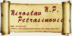 Miroslav Petrašinović vizit kartica
